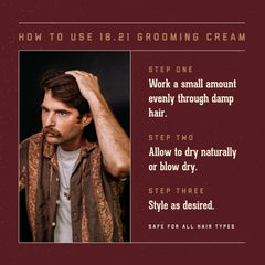 18.21 Man Made cream in hand being applied, demonstrates easy everyday use