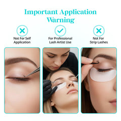 #1 Eyelash Extension bottle beside strip lashes during application illustrating ease and control benefit