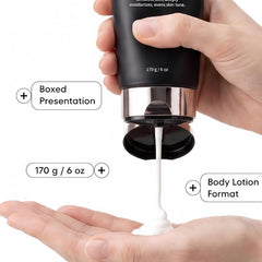 Generic brand pump dispenser dispensing lotion for easy dosing benefit