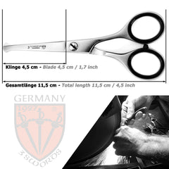 3 Swords Germany blade micro-serration detail ensuring steady hair grip
