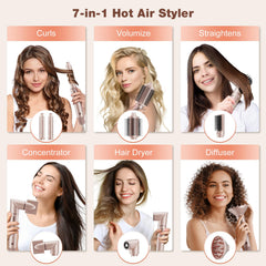 7MAGIC close-up of auto-wrap curler illustrating Coanda curl action for effortless waves
