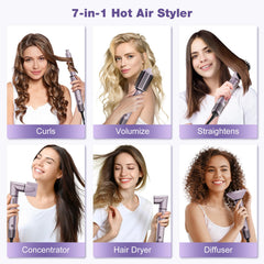 7MAGIC multi-styler laid out with all attachments for versatility