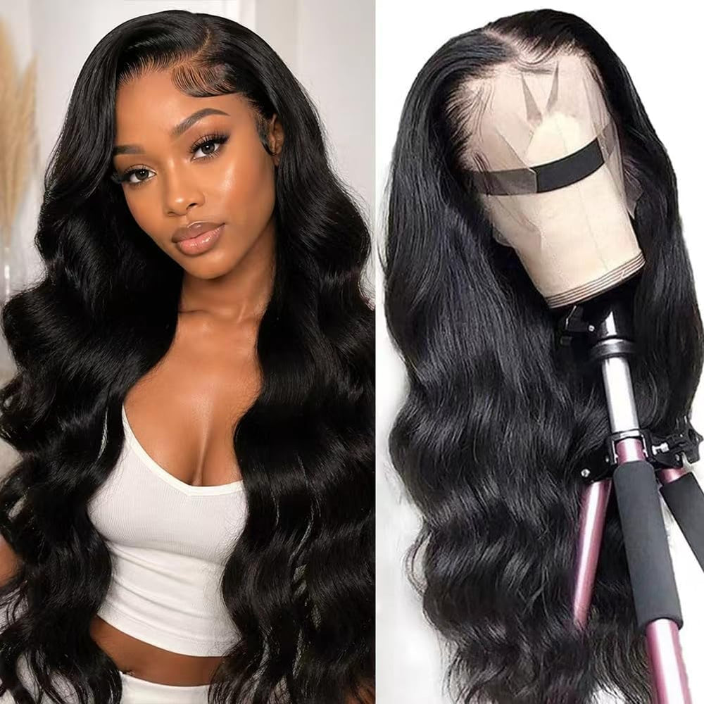 A FUTURE TONGMEI front view showing natural black 22in body wave — polished look