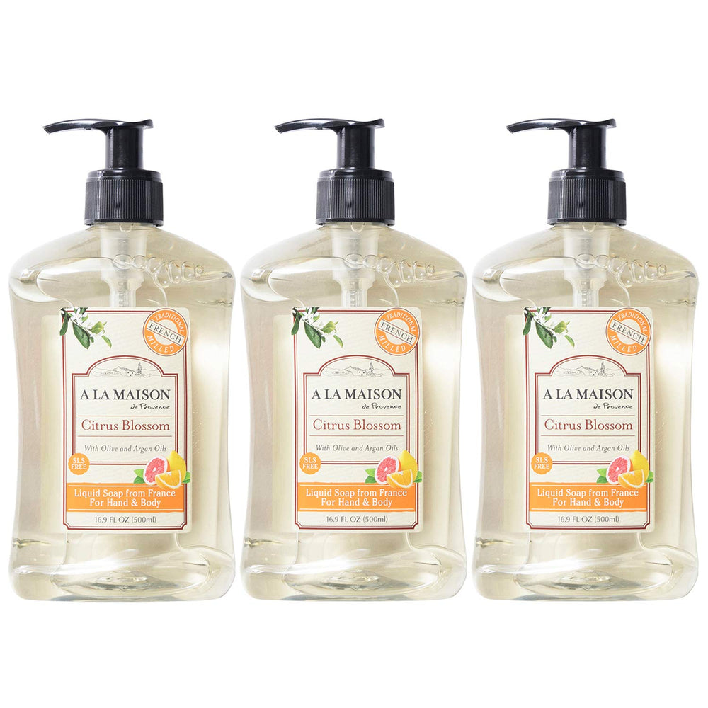 A LA MAISON front packaging showing three bottles and clear product branding for visibility