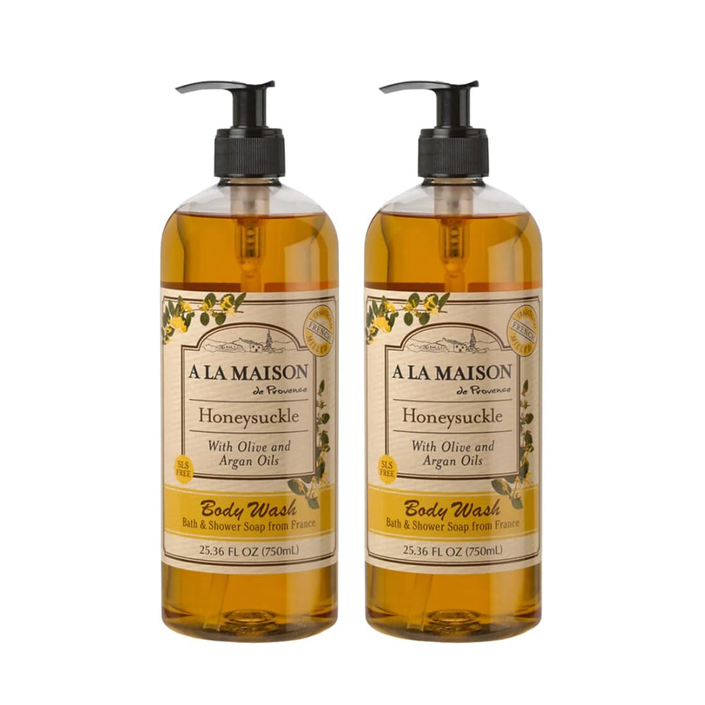 A LA MAISON front packaging showing two bottles and scent benefit