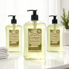 A LA MAISON creamy lather close-up illustrating gentle, moisturizing foam
