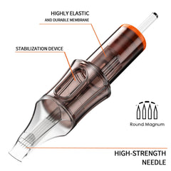 A-minusone cartridge attached to rotary pen showing secure fit and quick swap benefit