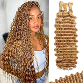 Aailvmey front packaging of 27 blonde boho braiding hair showing natural color and bundles