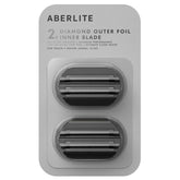 Aberlite front packaging showing replacement foil set and long-lasting benefit