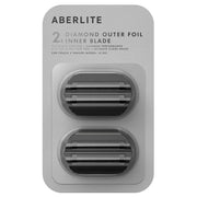 Aberlite front packaging showing replacement foil set and long-lasting benefit
