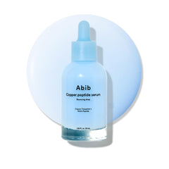Abib copper peptide bottle front view showing sleek packaging and brand clarity