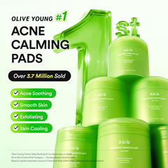 Abib heartleaf pad dual-texture close-up showing gentle surface and calming feel