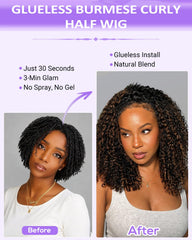 Abijale close-up of spiral curly ends shows soft texture and springy hold for defined curls