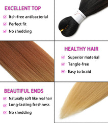 AbologyMera braids next to ruler demonstrating 22-inch length and coverage