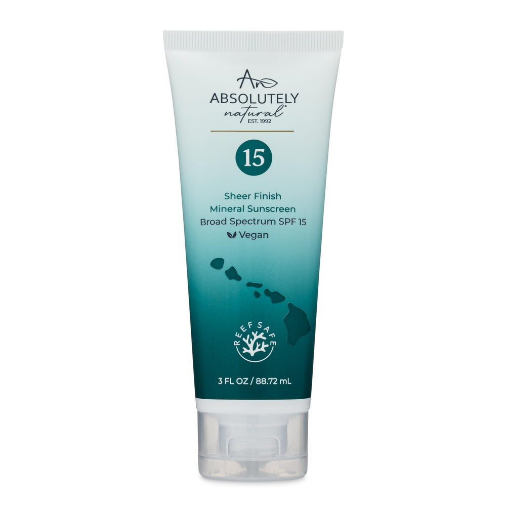 Absolutely Natural front packaging showing 3 oz tube and SPF label for daily protection