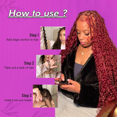 Acbhoa braids in use demonstrating knotless boho style and natural look