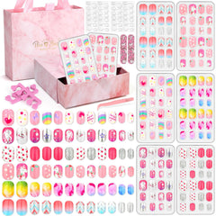 Acejoz front package showing 144 press-on nails and gift box for easy gifting