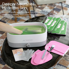 Achzzy wax melting in paraffin pot illustrating fast-melt convenience