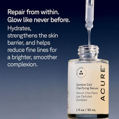 Acure serum on hand demonstrating lightweight hydration and finish