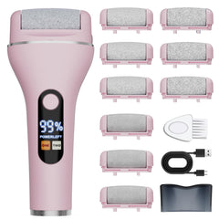 AdamPark front view of electric callus remover showing compact design and ergonomic grip, comfortable handling