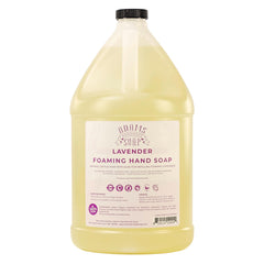 Adams Handmade Soap gallon front label showing lavender scent and refill benefit