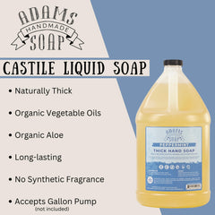Adams Handmade Soap being poured into a foaming pump demonstrating easy refill and savings