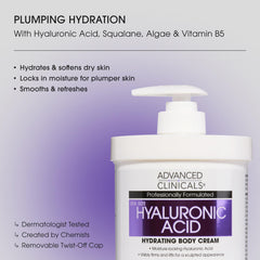 Advanced Clinicals creamy texture close-up illustrating rich hydration