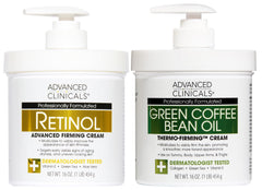 Advanced Clinicals front packaging showing both products and clear benefits