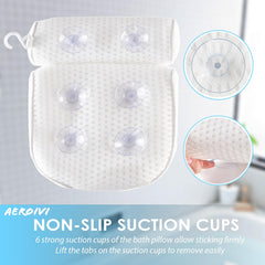AEROiVi pillow in tub lifestyle shot delivering spa-like relaxation