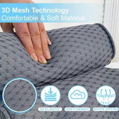 AEROiVi bath pillow in use in tub demonstrating neck comfort while soaking