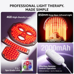 Aesthifae LED array closeup highlighting dense 468 LEDs for uniform energy