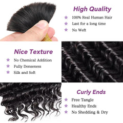 Afihond close-up of deep wave texture highlighting soft tangle-free feel