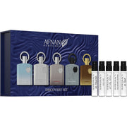 Afnan front packaging showing set and brand, highlights gift-ready presentation