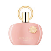 Afnan Supremacy Pink bottle front showing elegant glass and label for instant recognition