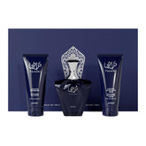 Afnan Turathi Blue front packaging showing full gift set and elegant box