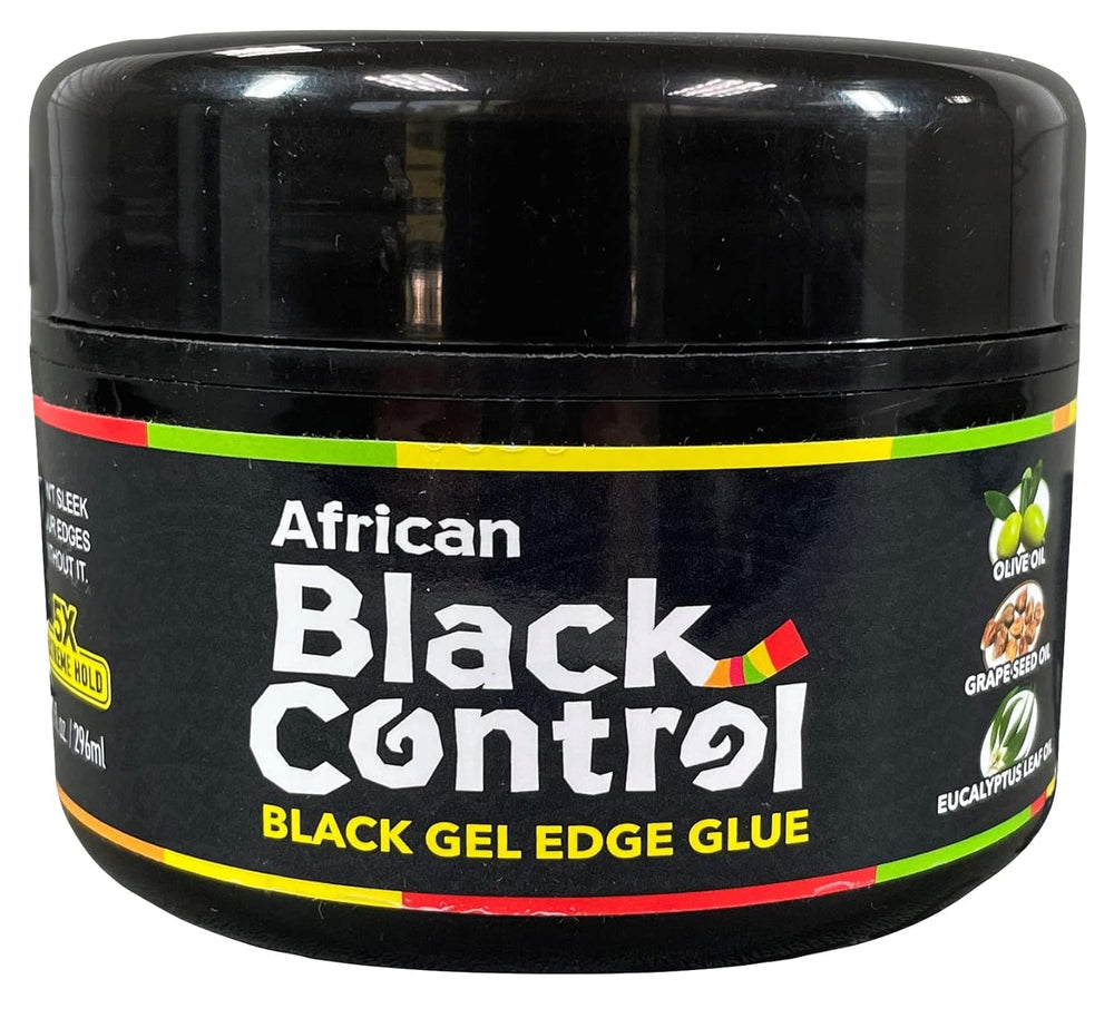 African Black Control front packaging showing 10 fl oz and bold hold benefit