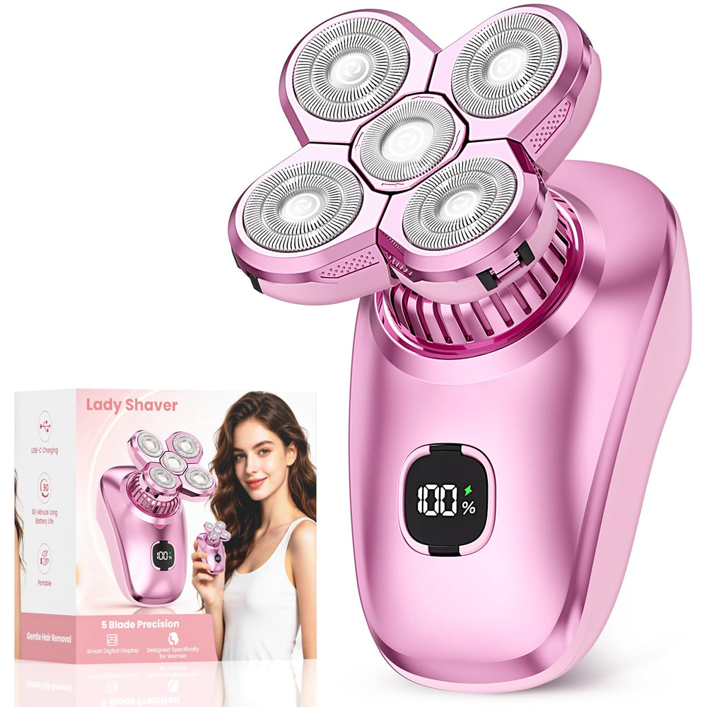 Agdiffuserhg front view of pink shaver showing compact design and portability