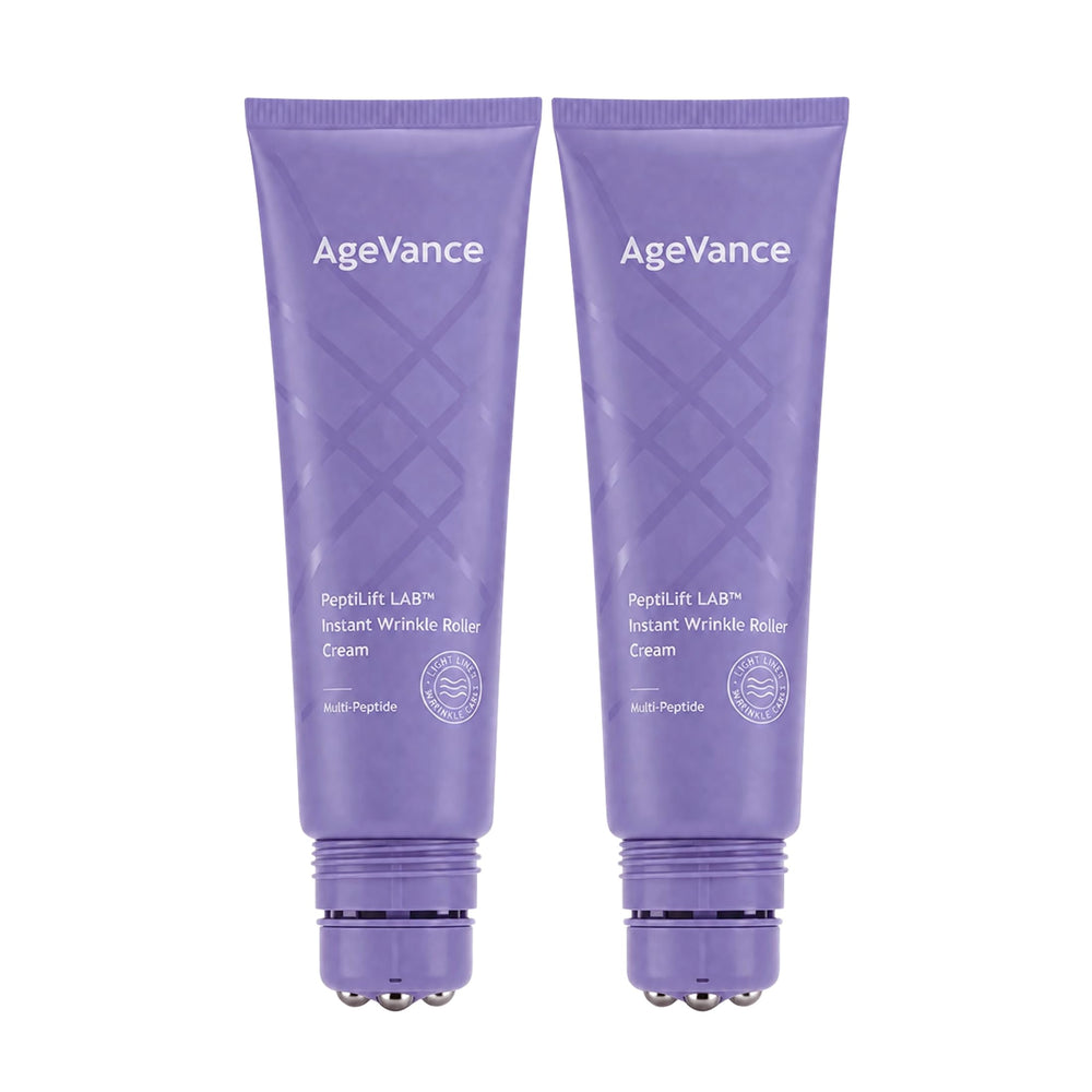 AgeVance PeptiLift front packaging showing dual tubes and benefits