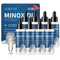AGIKENB front label on eight-bottle pack showing kit benefits and supply