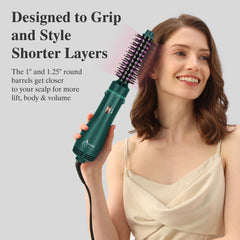 Aima Beauty 1-inch brush attachment close-up for lift and shorter layers