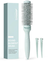 AIMIKE brush front view showing compact barrel for precise styling and quicker drying