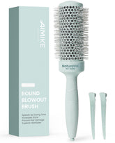 AIMIKE round brush front view showing full barrel and bristles for smooth styling