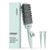 AIMIKE front view of NaturaVol PLUS brush showing full barrel and bristles for faster styling