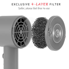 AINA close-up of diffuser attachment highlighting volume-enhancing airflow