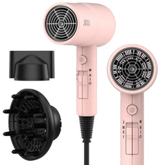 AINA front view babe pink dryer showing sleek design and quick styling benefit