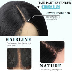 AISI HAIR close-up of synthetic fiber texture showing soft natural waves