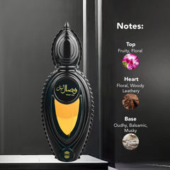 Ajmal Wisal Layl cap and spray nozzle ready for precise application benefit