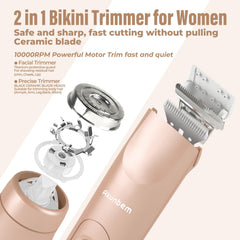 Akunbem closeup of hypoallergenic ceramic blade highlighting gentle contact