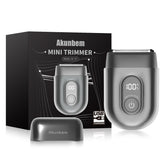Akunbem front view foil shaver showing compact design and ergonomic grip for easy handling