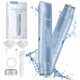 Akunbem front view showing sleek compact 2-in-1 trimmer for travel convenience